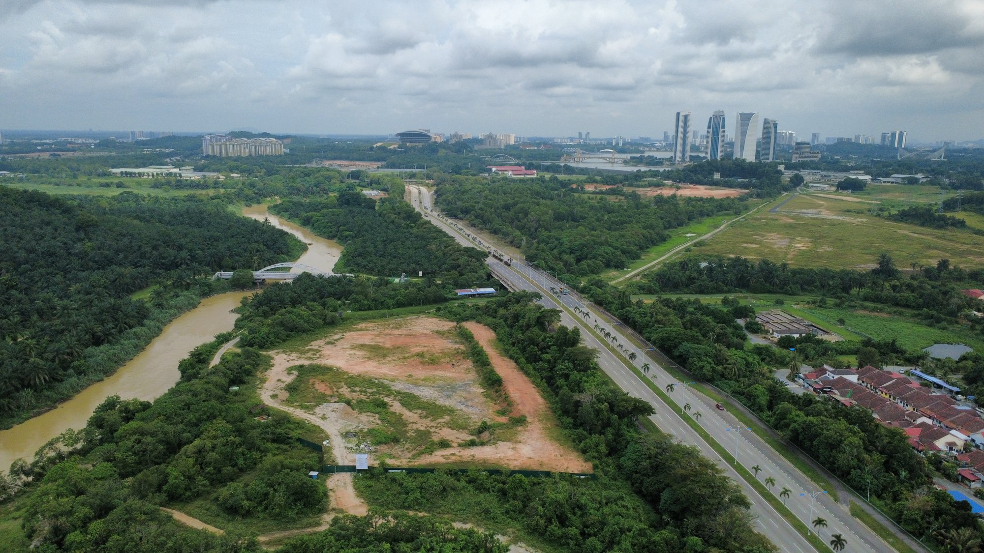 Foto udara tapak Residensi Armani Putra