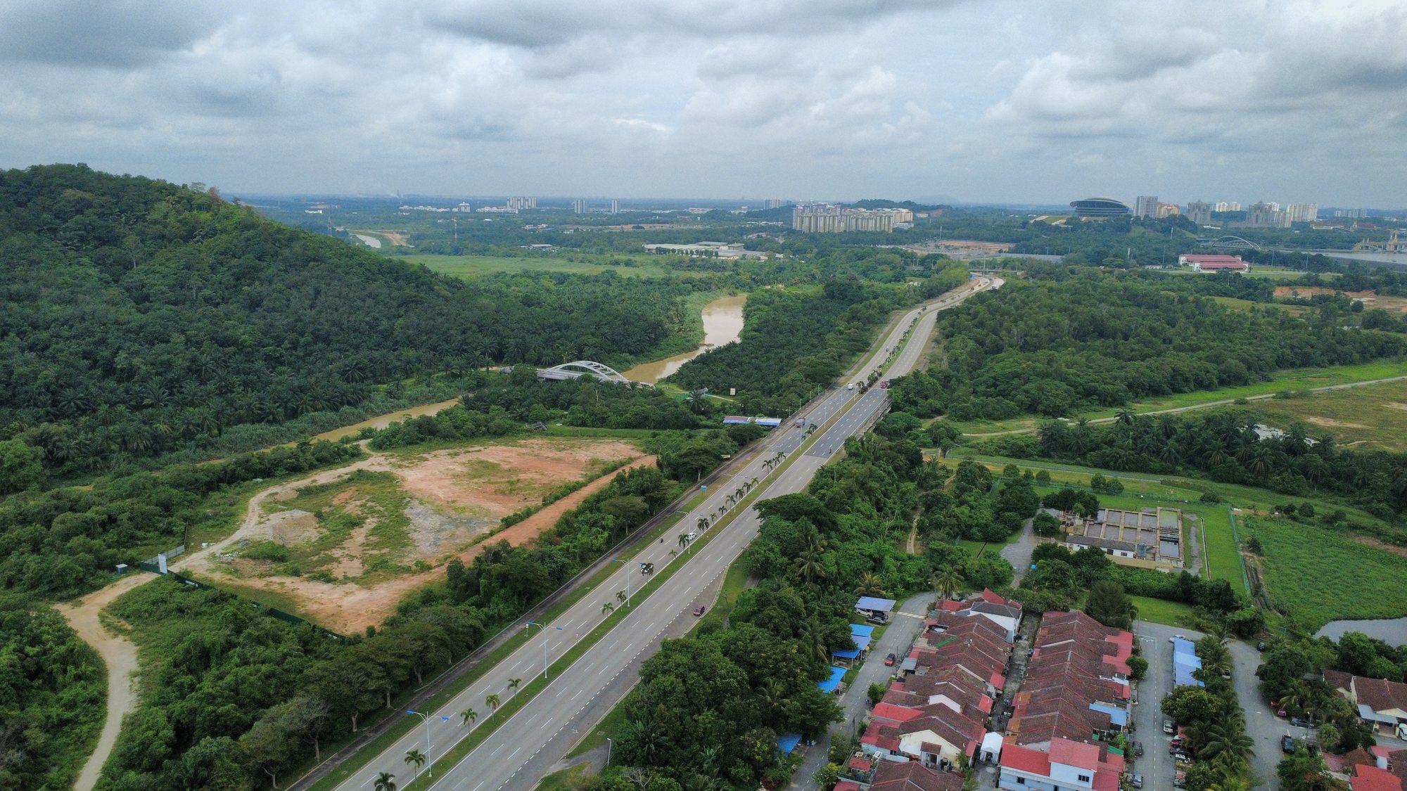Foto udara tapak