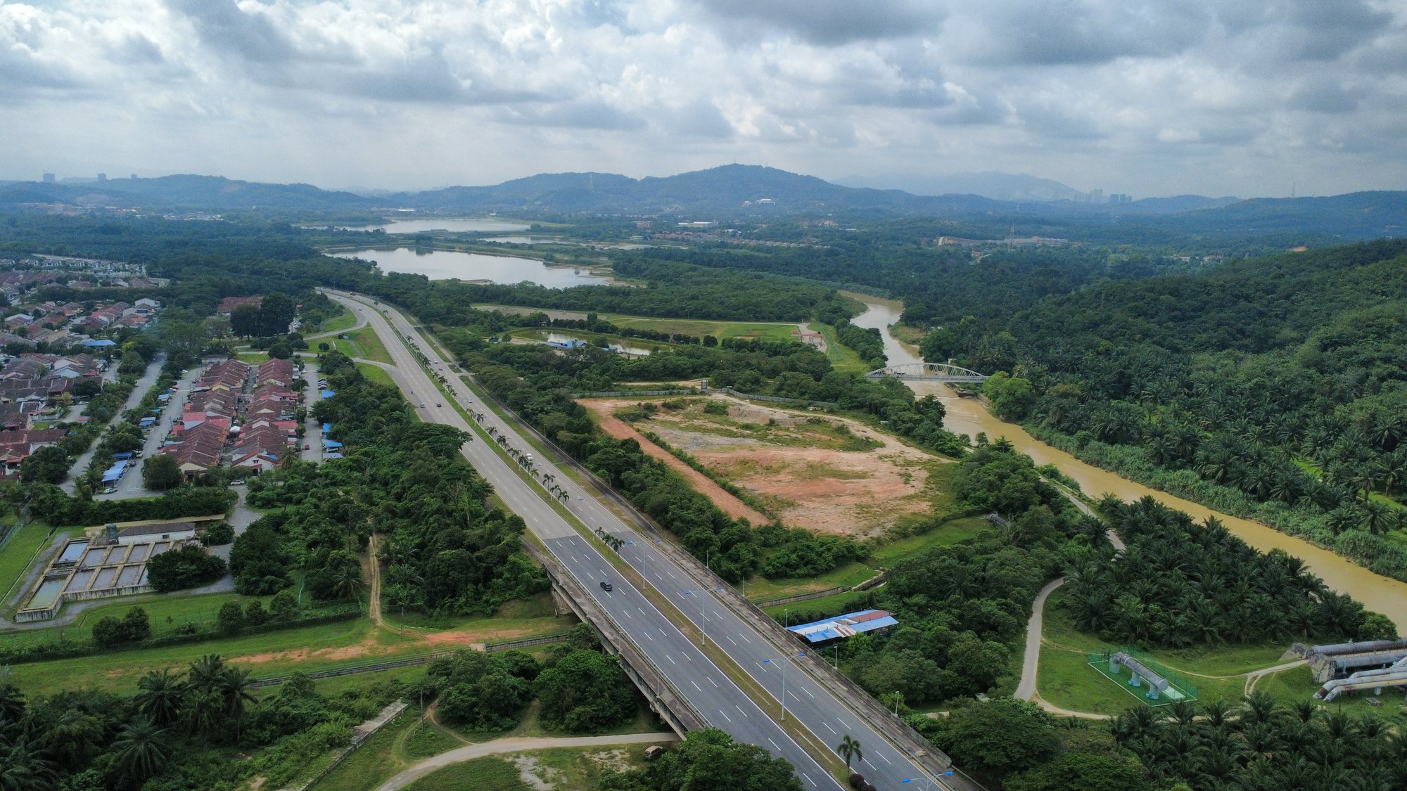Foto udara tapak