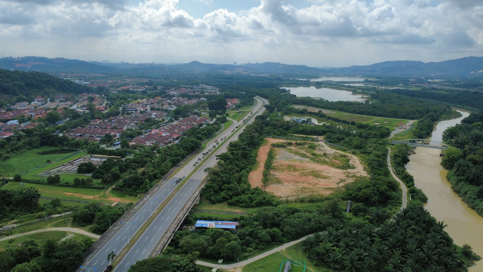 Foto udara tapak